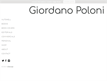 Tablet Screenshot of giordanopoloni.com